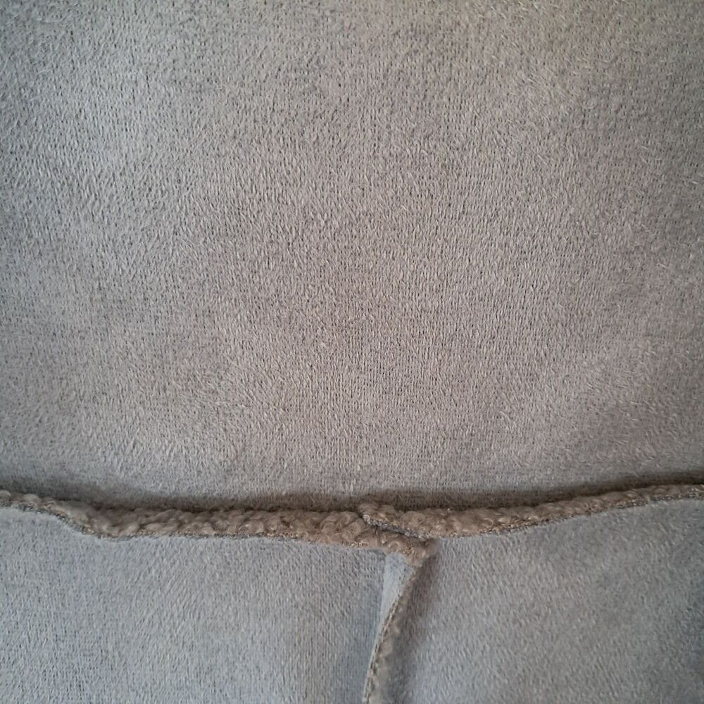 BKE Women’s Gray Sherpa Fleece Shacket Jacket Coat Size XL Long Sleeve Button - Picture 9 of 9